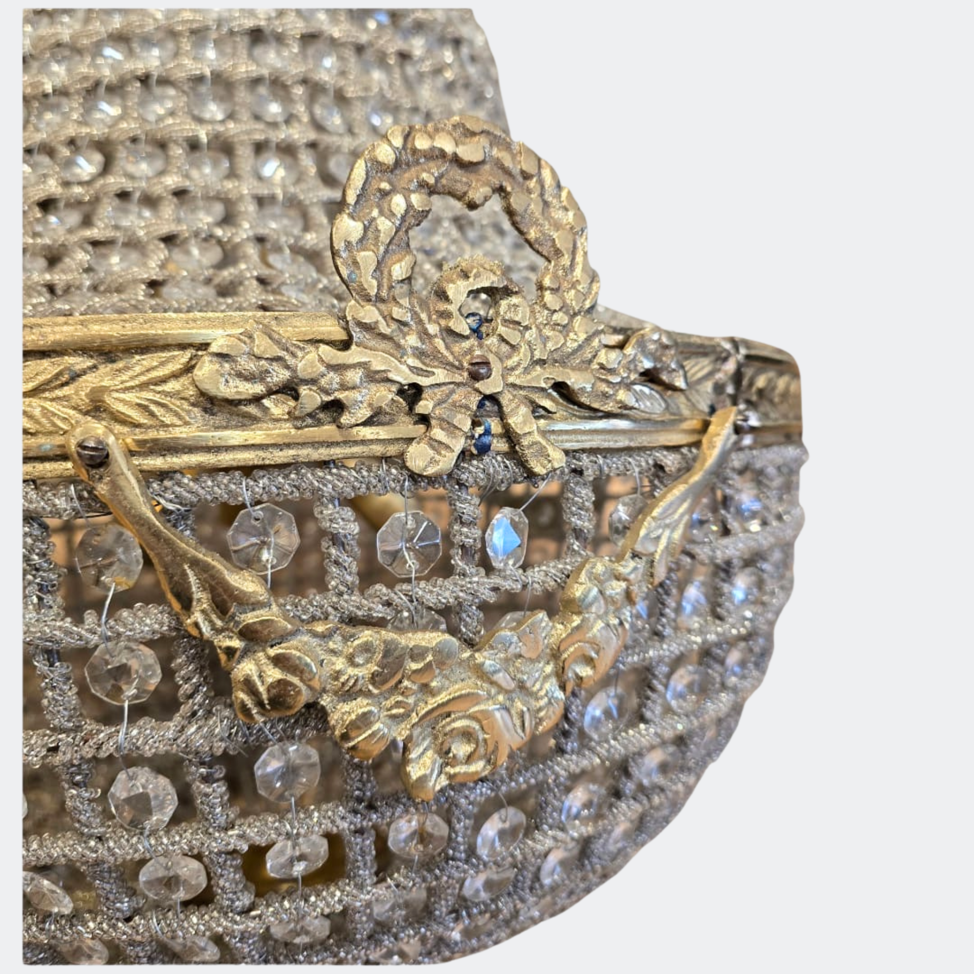 Empire French Crystal Chandelier – Antique Tent-in-Bag Design