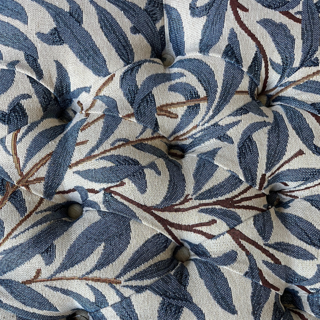 Handmade William Morris Willow Square Footstool