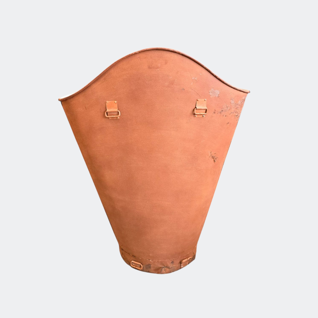 French Metal Tin Grape Hold Bucket - Harvesting Basket Style