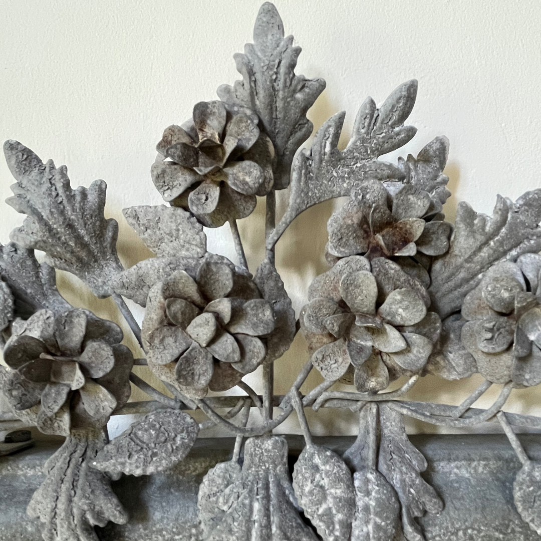 Large Ornate Wall Mirror with Decorative Floral Crown