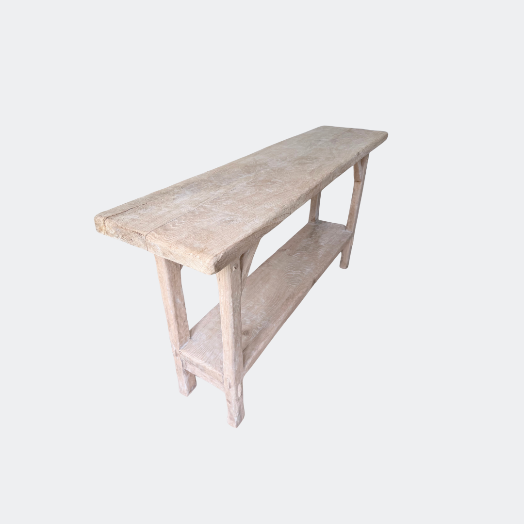 Handmade Bleached Oak Console Table