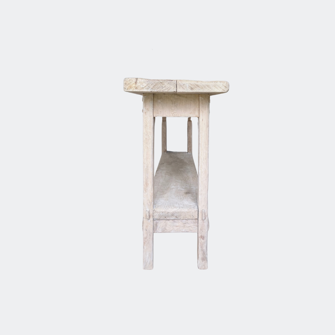 Handmade Bleached Oak Console Table