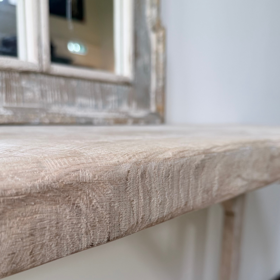 Handmade Bleached Oak Console Table