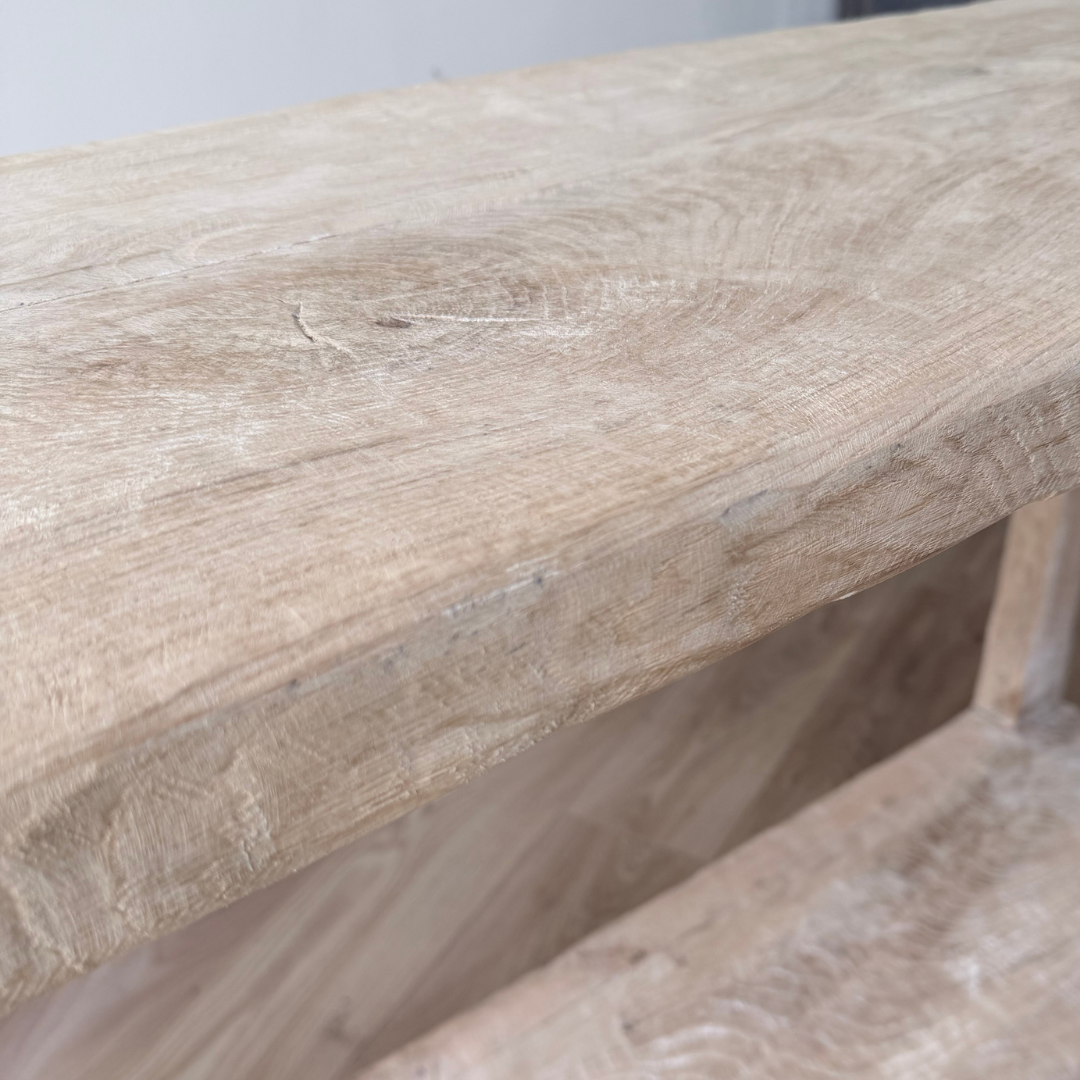 Handmade Bleached Oak Console Table