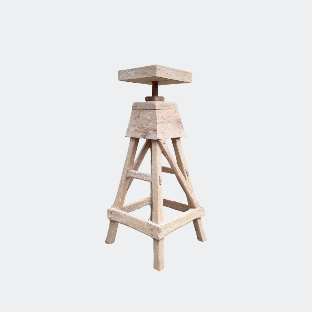 Handmade English Oak Statue Pedestal