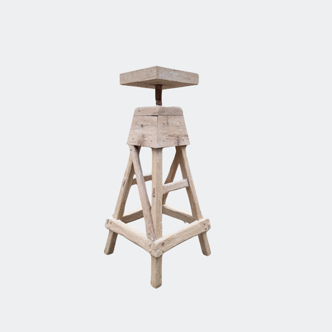 Handmade English Oak Statue Pedestal