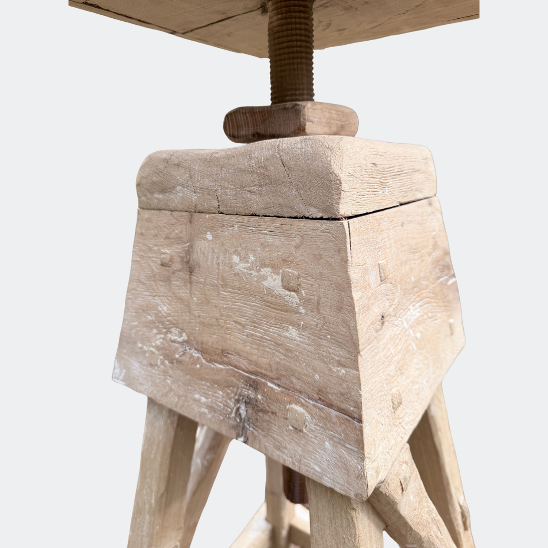 Handmade English Oak Statue Pedestal