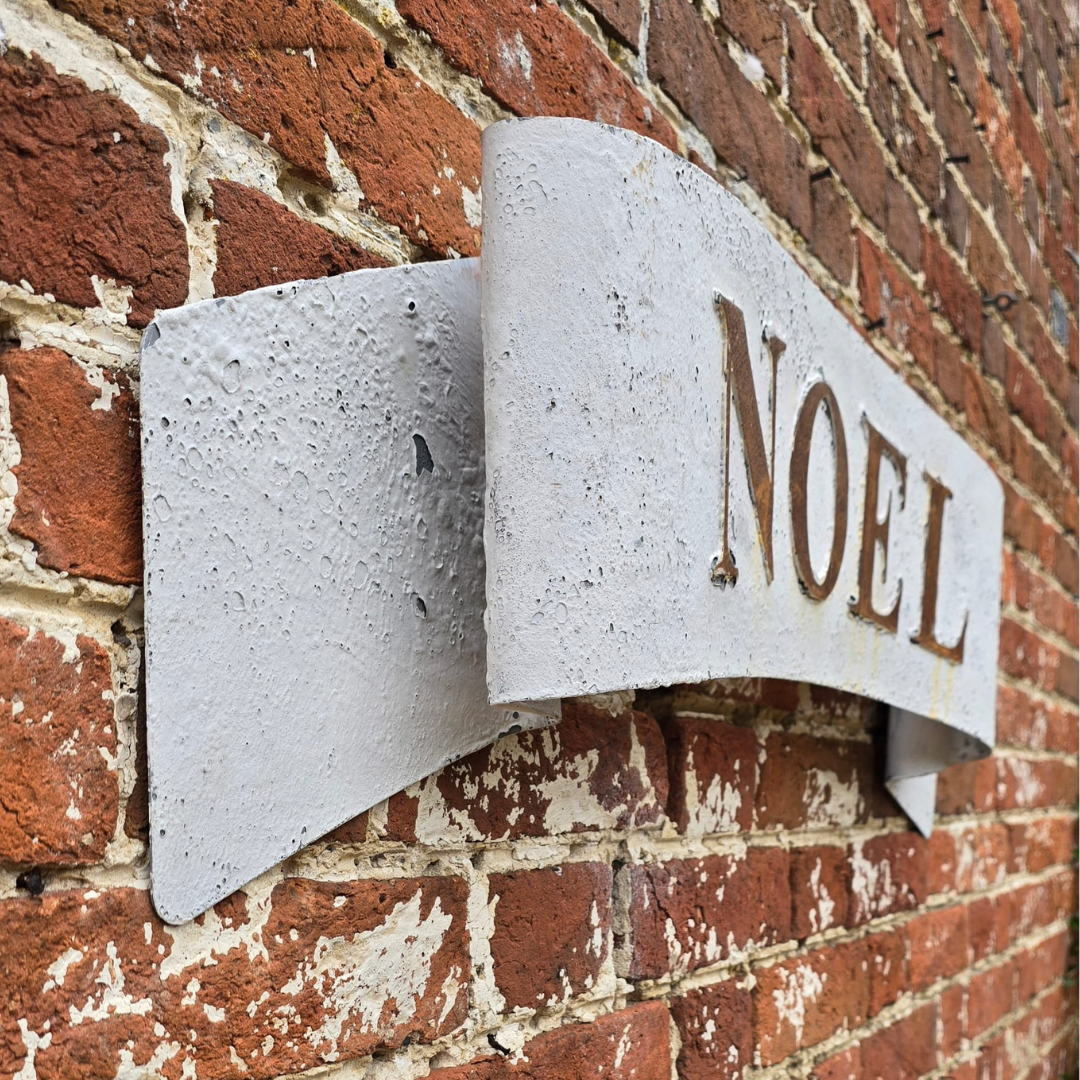 Rustic Metal Noel Sign