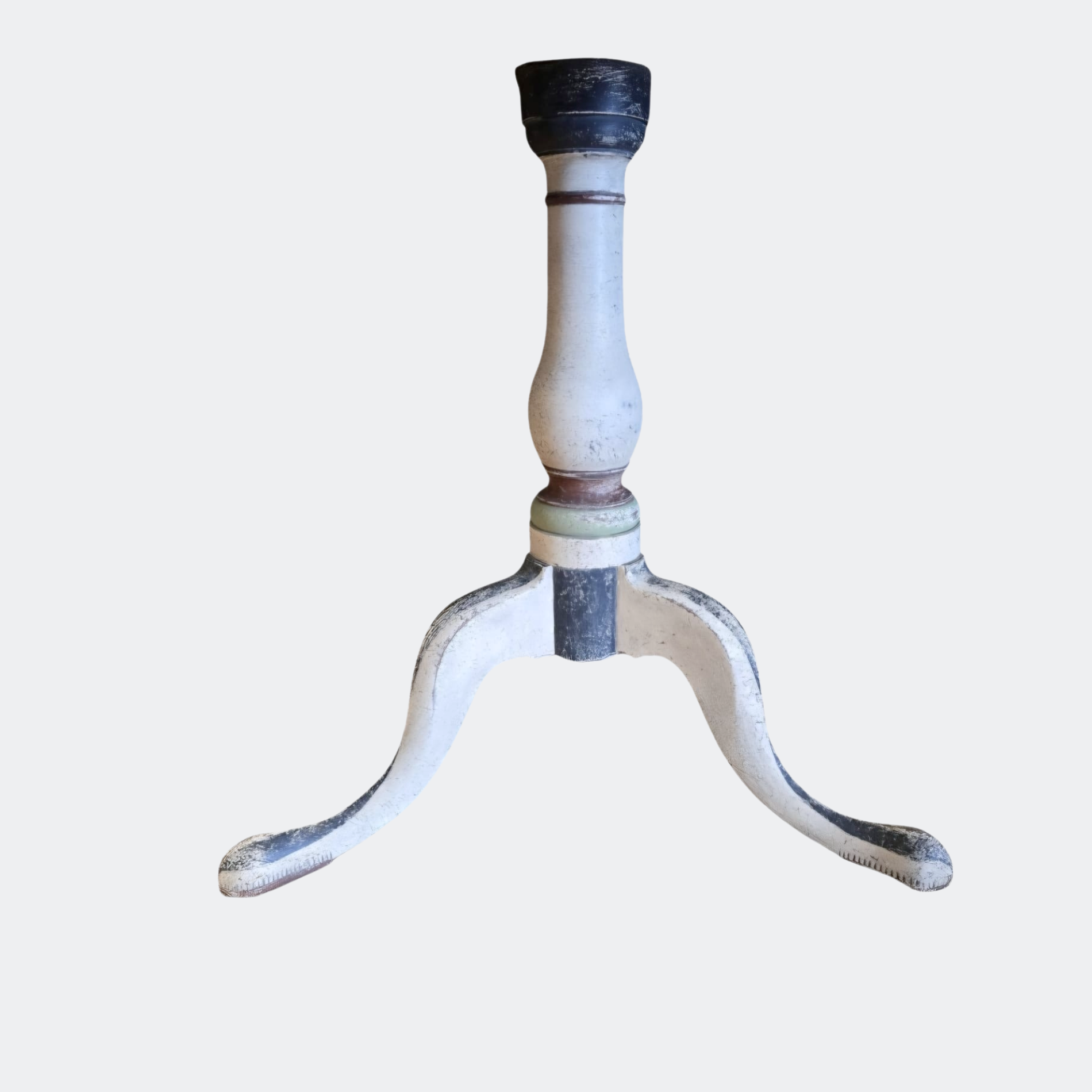 Hand Painted Indian Folding Side Table - Reclaimed Oak