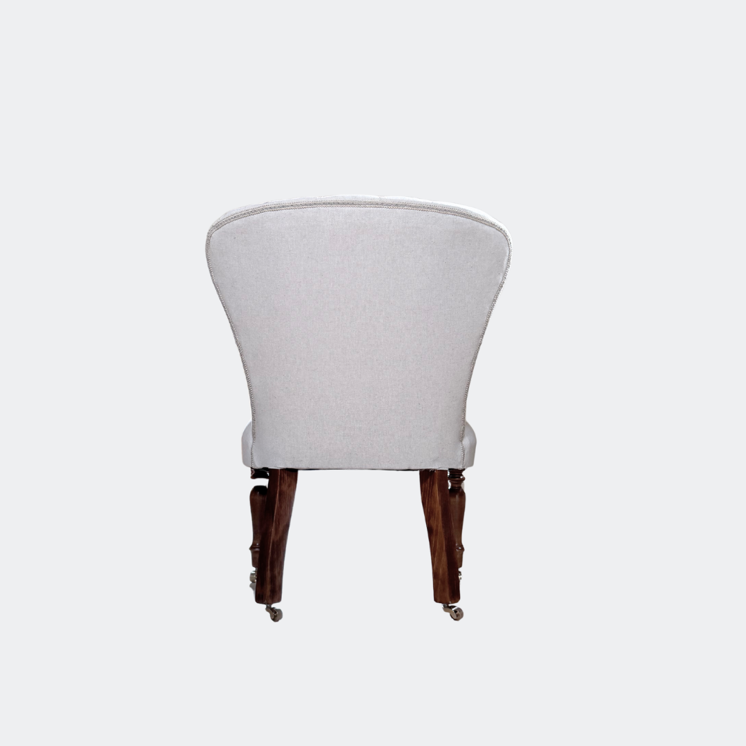 Victorian - Style Tufted Slipper Chair