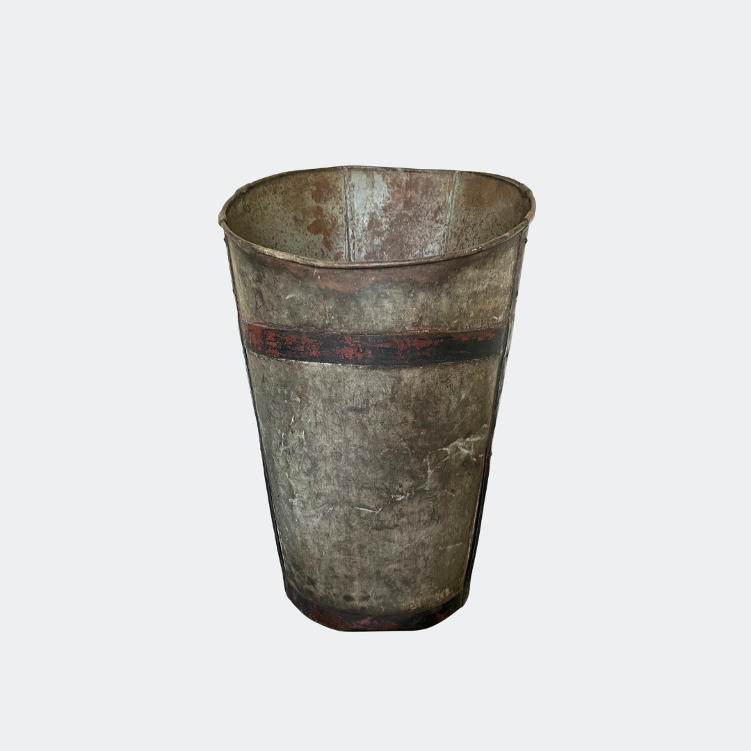 Vintage Metal Grape Picking Bucket
