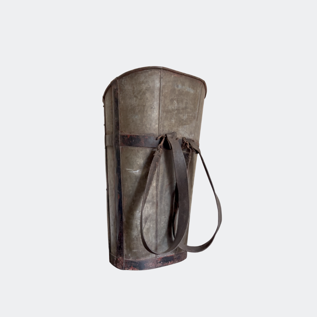 Vintage Metal Grape Picking Bucket