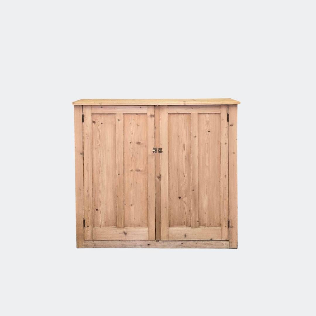 Antique Stripped Pine Shoe Cupboard
