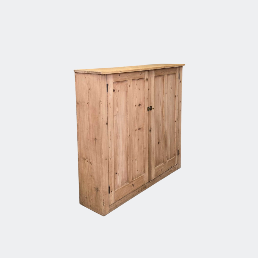 Antique Stripped Pine Shoe Cupboard