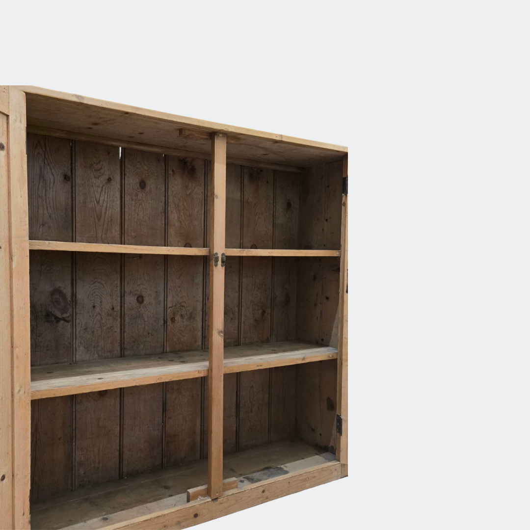 Antique Stripped Pine Shoe Cupboard