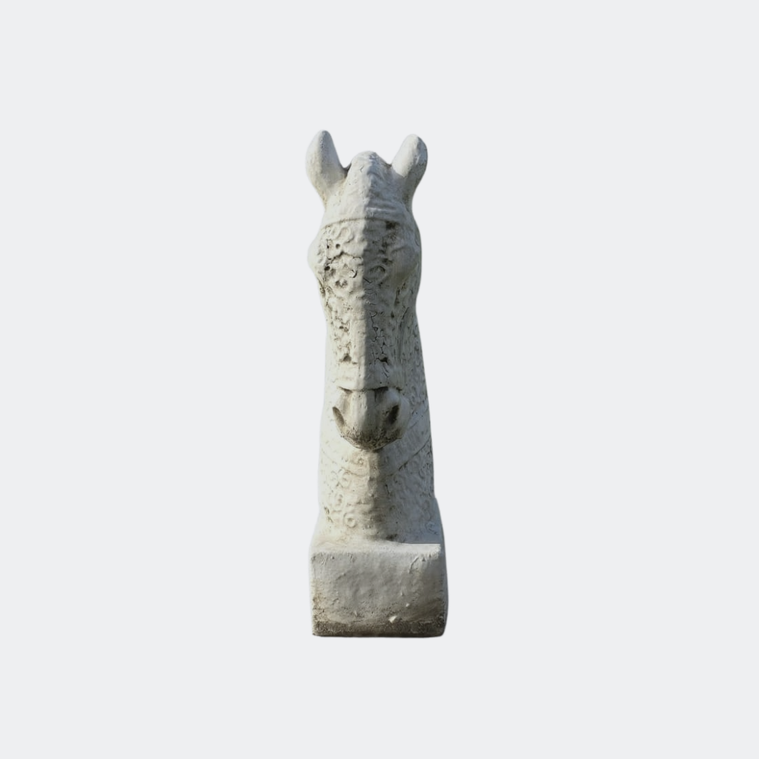 White Horse Bust Statue