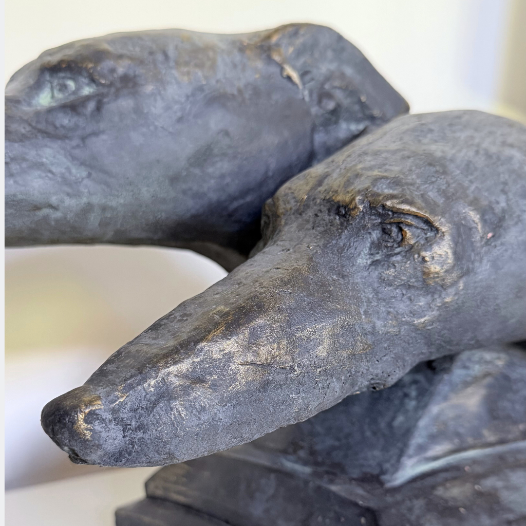Greyhound Head Bust Statue