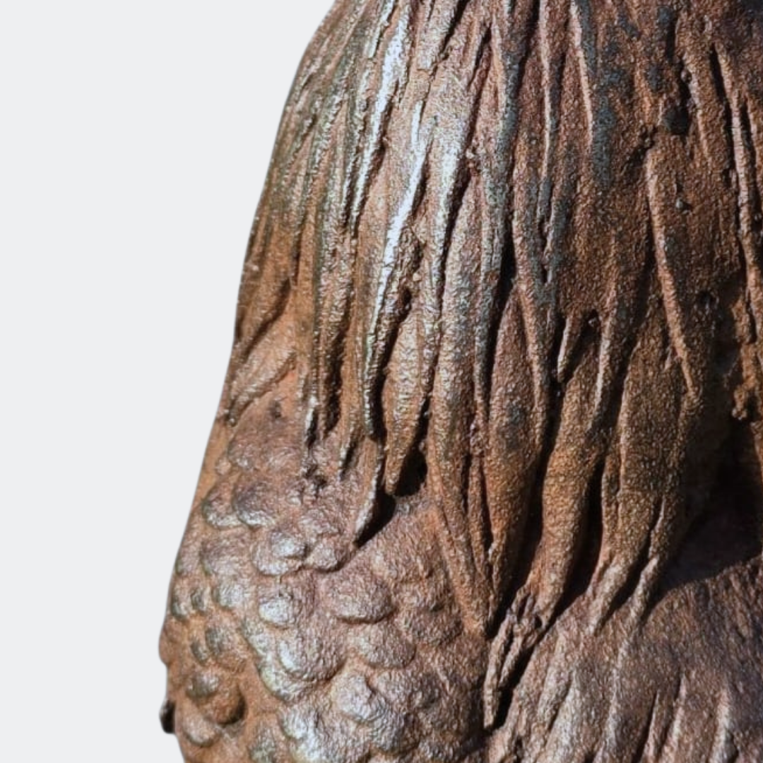 Cast Iron Rooster Sculpture