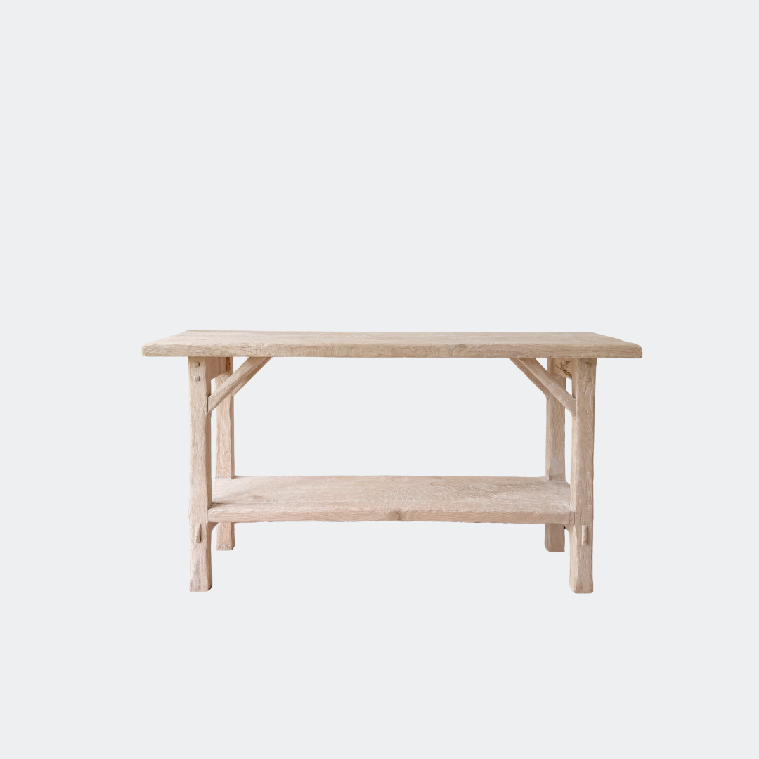 Handmade Bleached Oak Console Table
