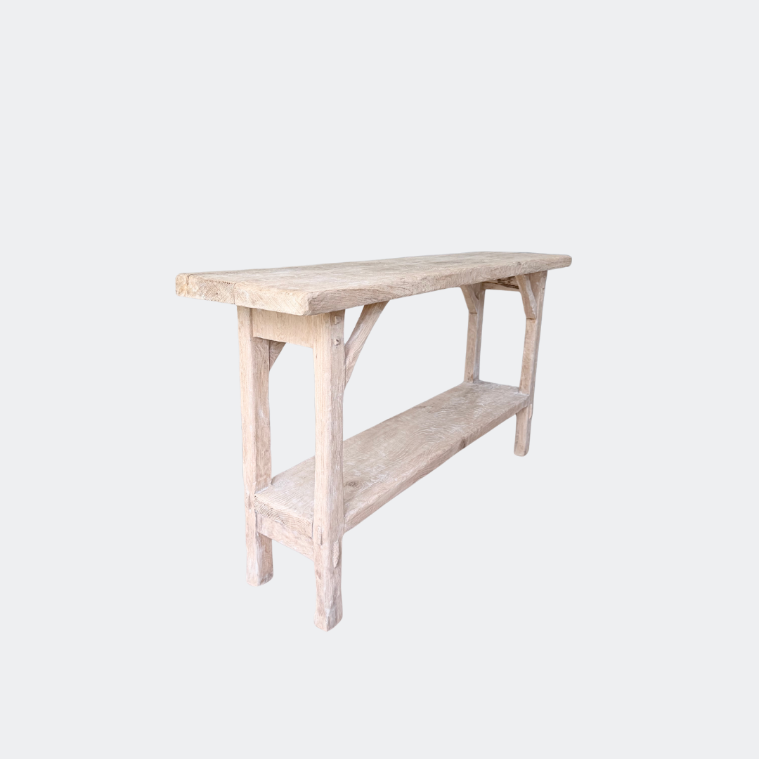Handmade Bleached Oak Console Table