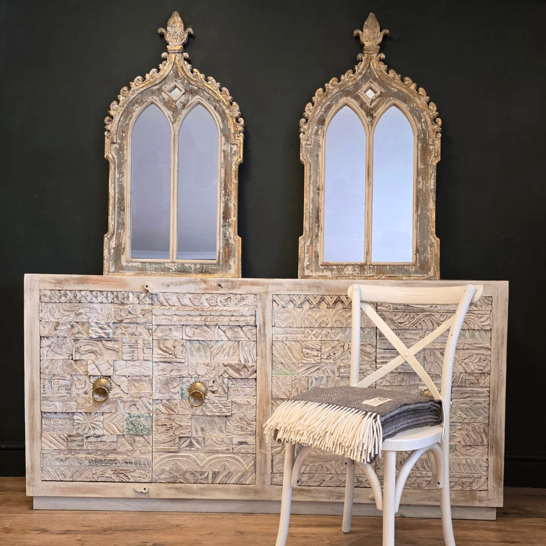 Ornate Wall Rustic Style Mirror