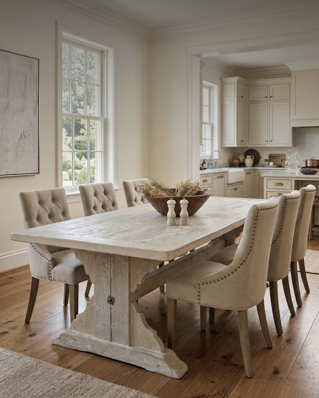 Petworth Grey Dining Chair in Linen and Oak