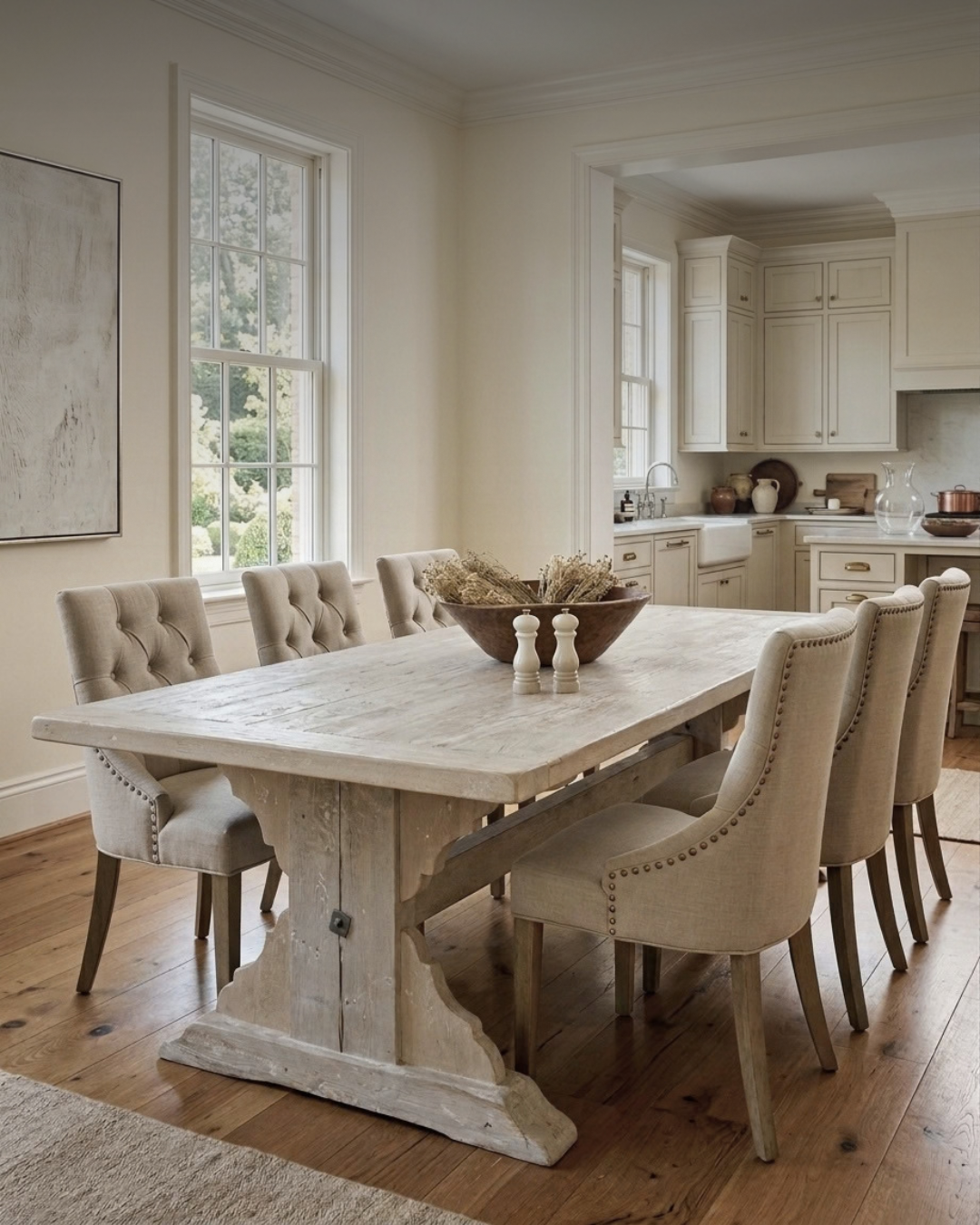 Petworth Grey Dining Chair in Linen and Oak