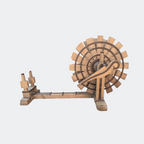 1900s Antique Wooden Indian Silk Floor Charka Spinning Wheel