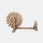 1900s Antique Wooden Indian Silk Floor Charka Spinning Wheel