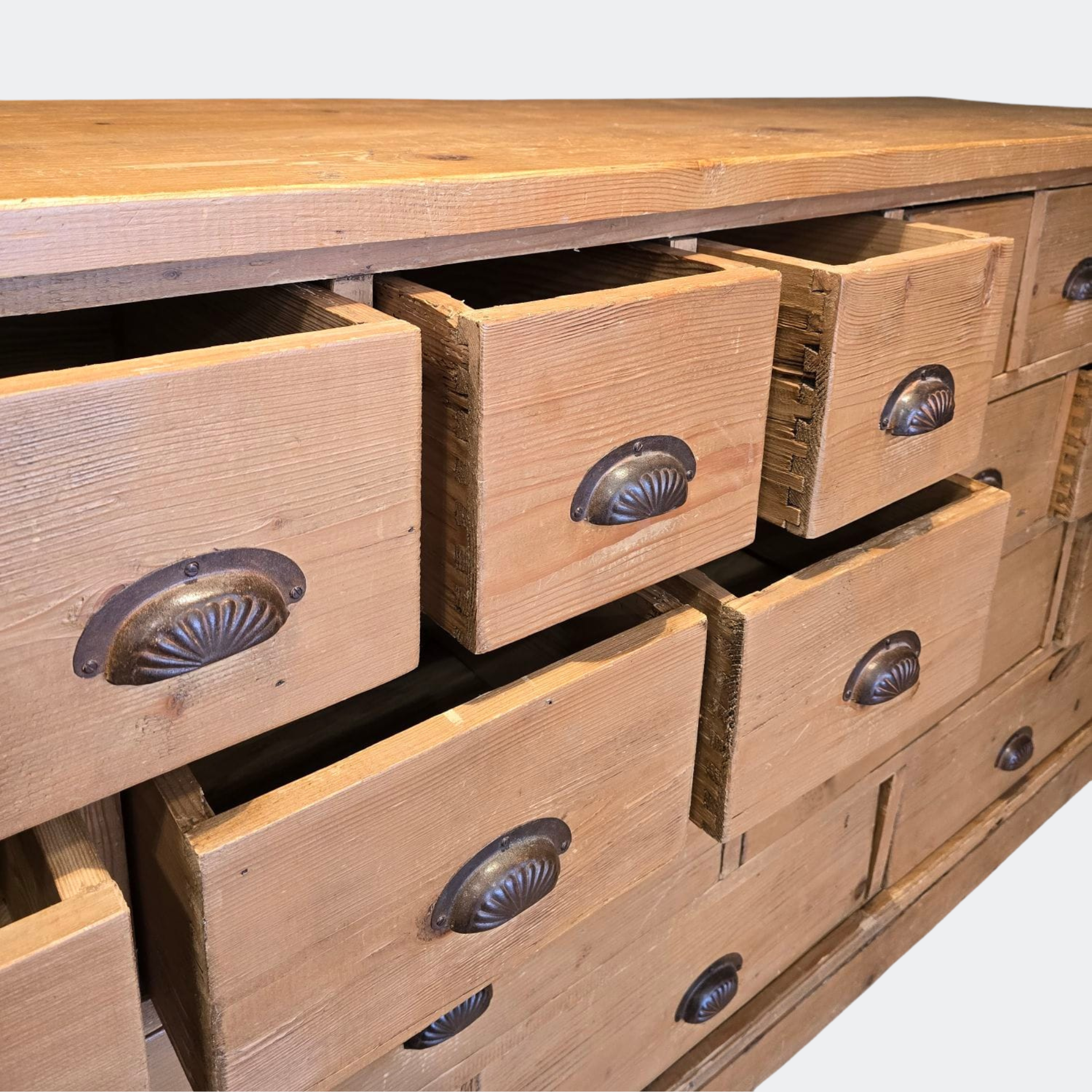 Antique Pine Multi-Drawer Chest