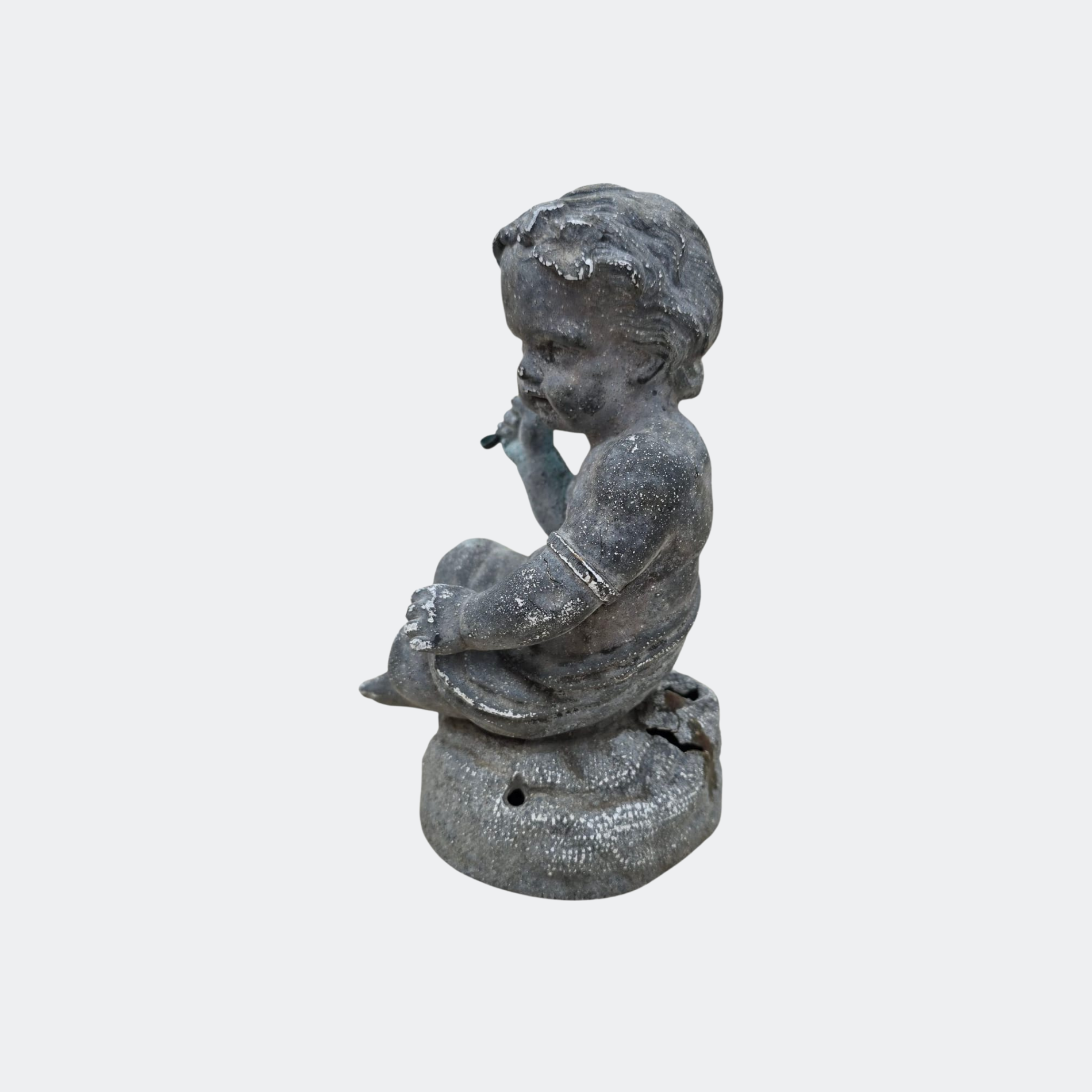 Pair of Antique Spelter Cherubs