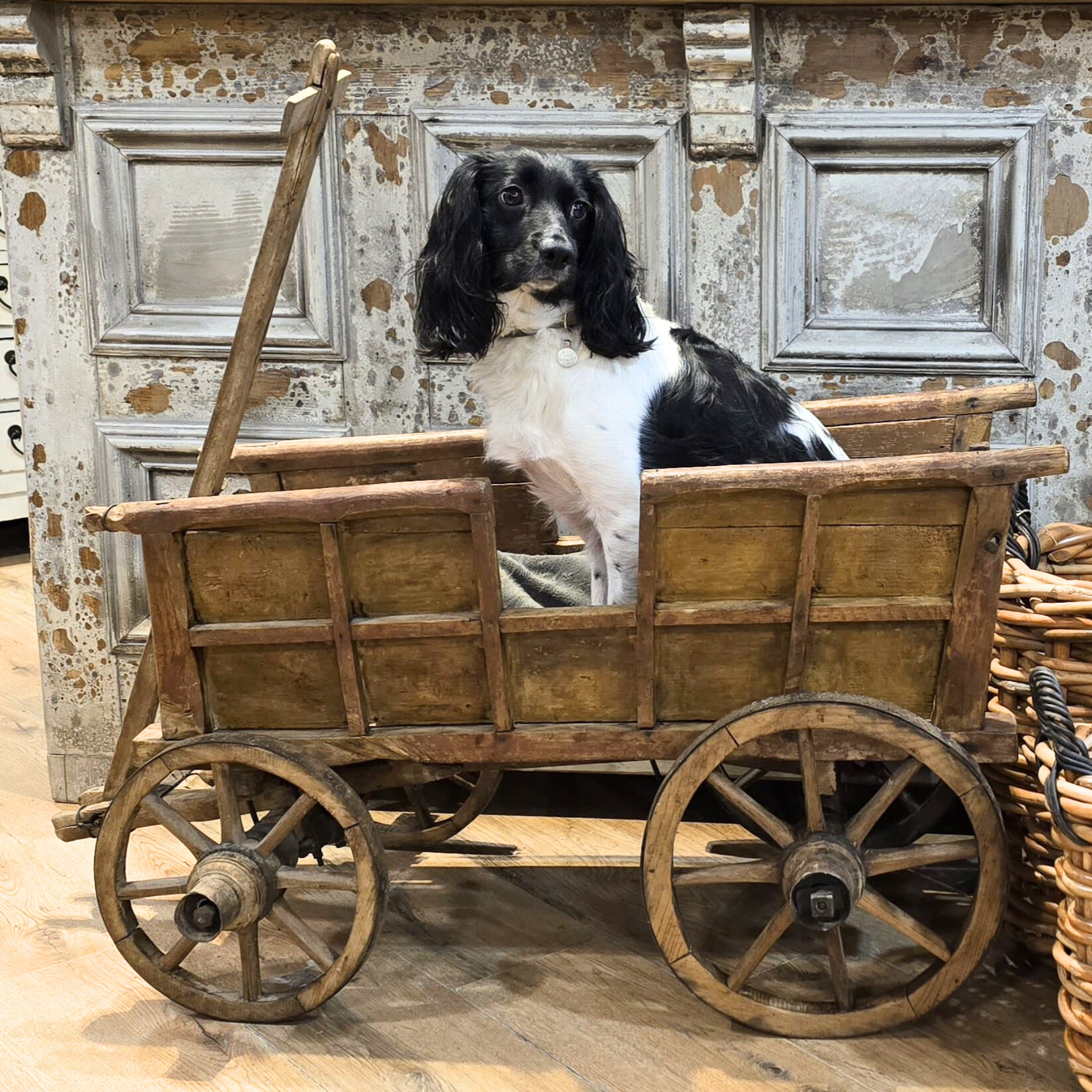 Antique Pine Hand Cart