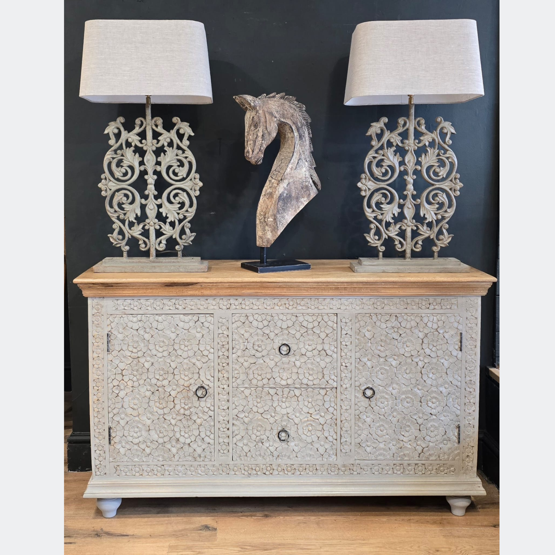Cast Iron Balustrade Table Lamp