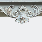 Vintage French Style Console Table | Reclaimed Armoire Wood & Antique Moulding