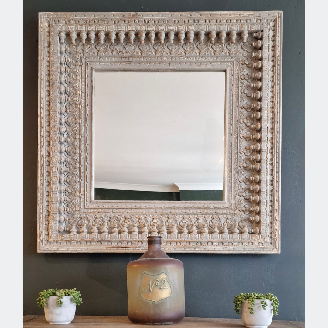 Indian Carved Decorative Mirror