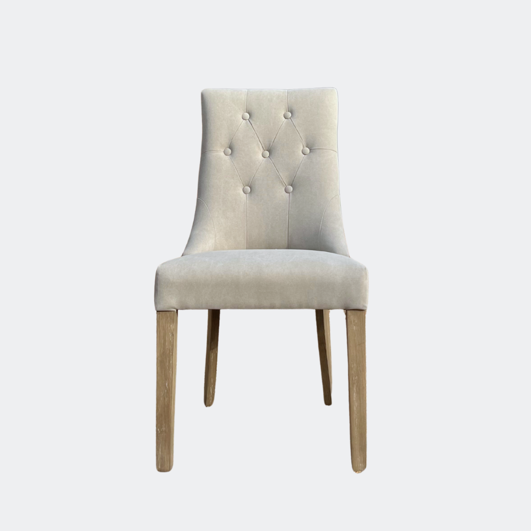 Petworth Dining Chair in Linen and Oak