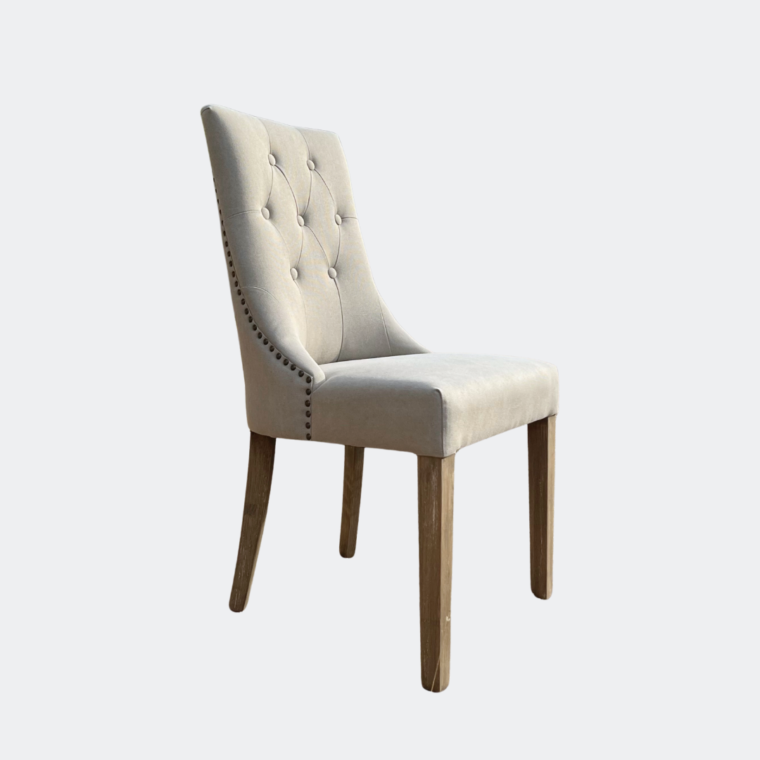 Petworth Dining Chair in Linen and Oak