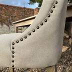 Petworth Dining Chair in Linen and Oak