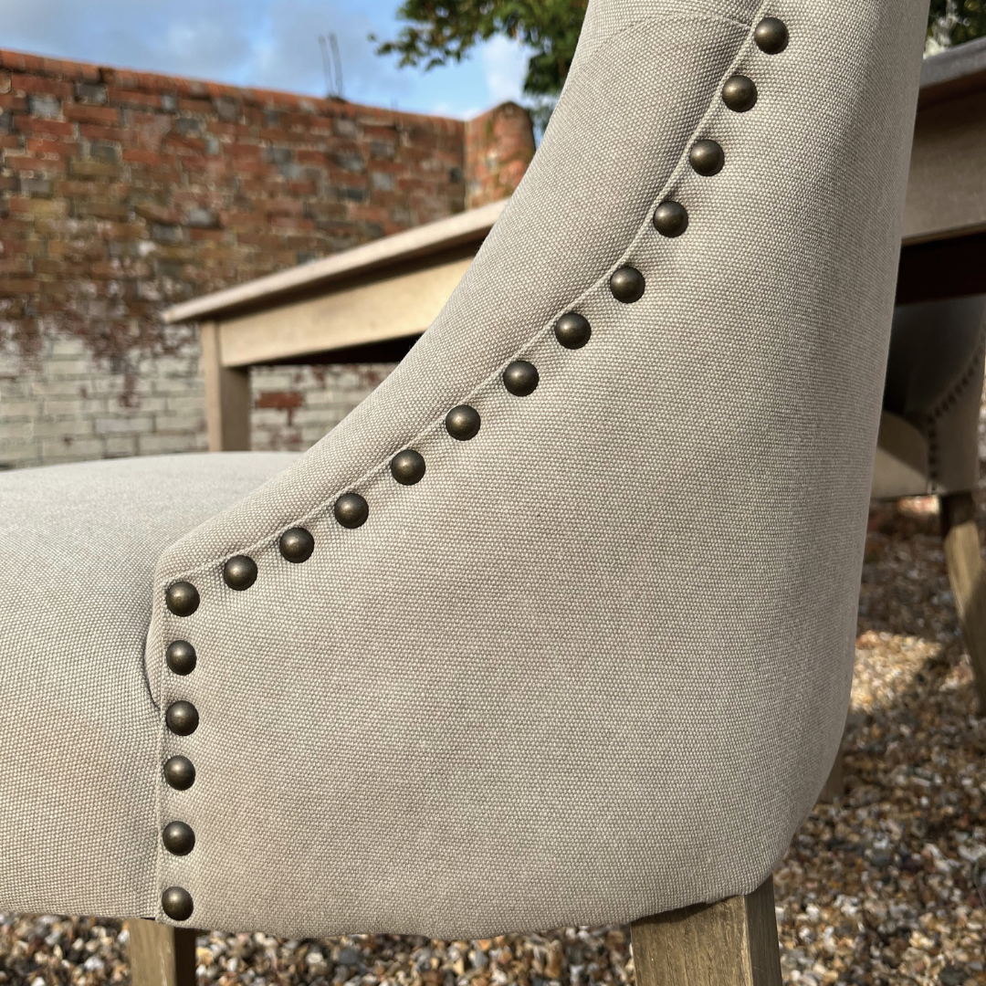 Petworth Dining Chair in Linen and Oak