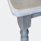 English Farmhouse Painted Grey Pine Table