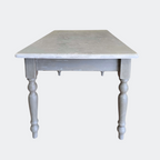 English Farmhouse Painted Grey Pine Table