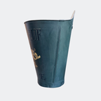 French Metal Tin Grape Hold Bucket - Harvesting Basket Style