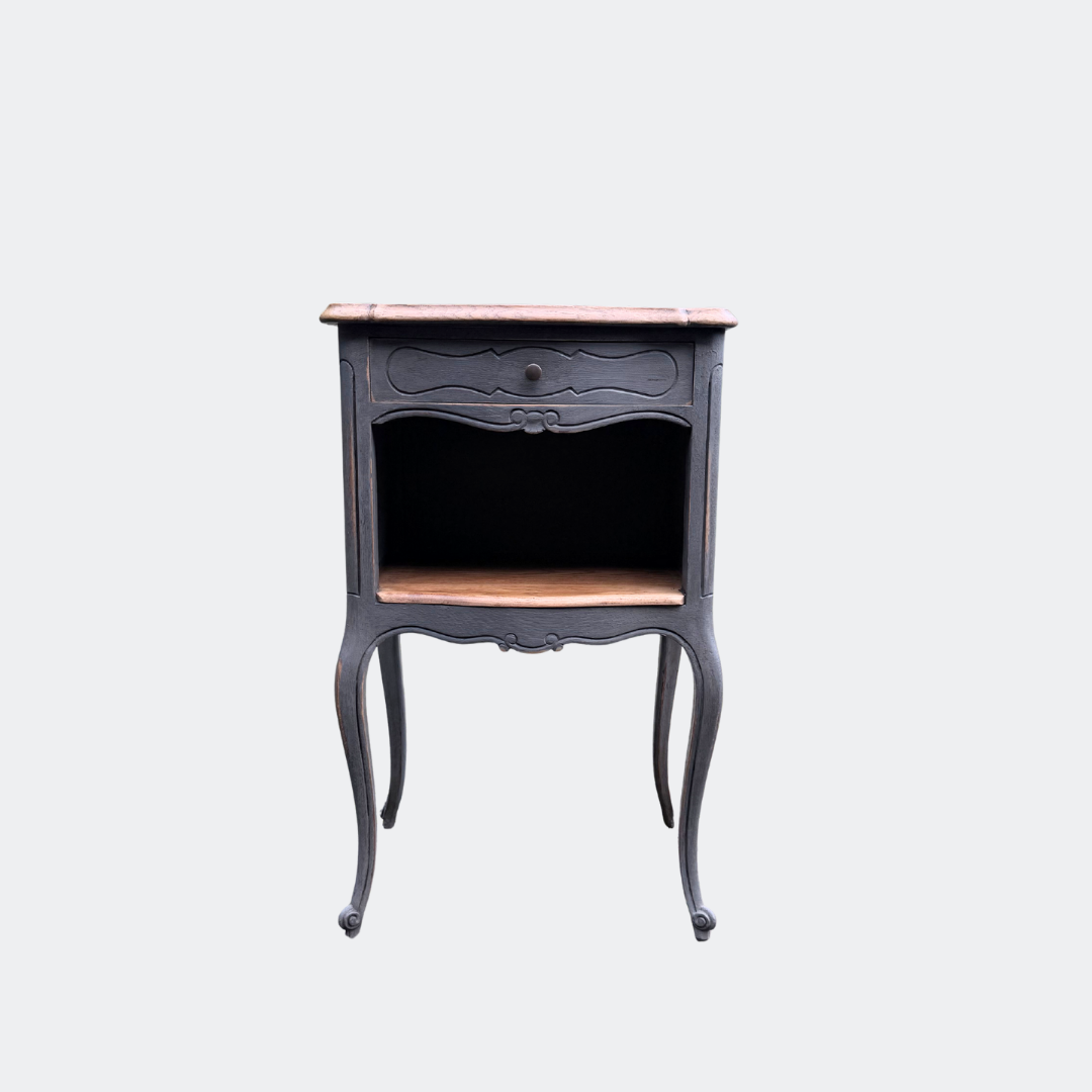 Pair of Vintage French Oak Bedside Tables