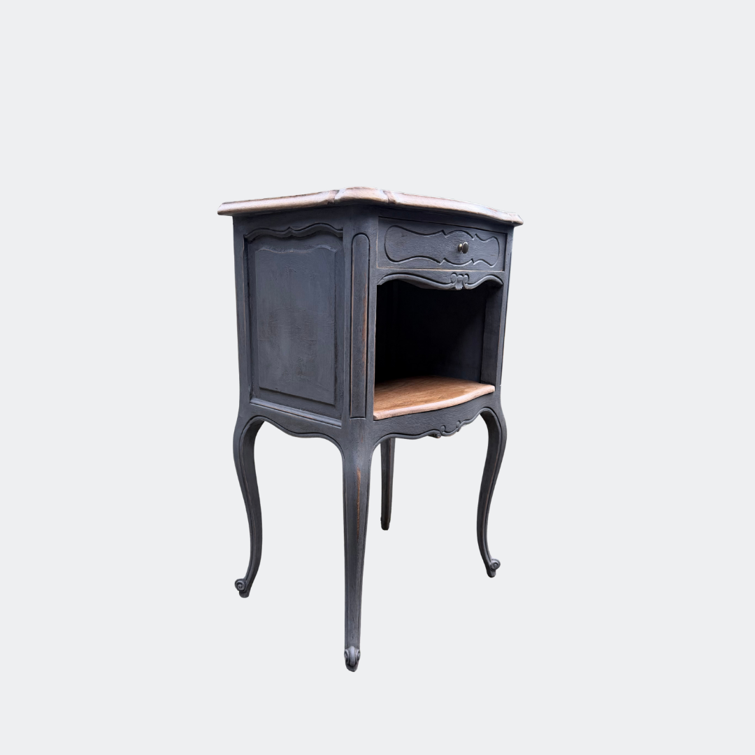 Pair of Vintage French Oak Bedside Tables