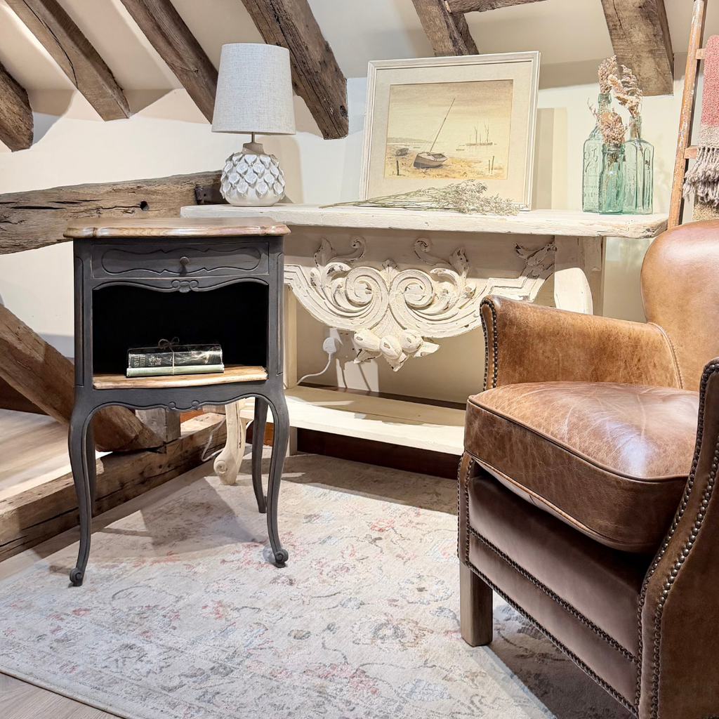 Pair of Vintage French Oak Bedside Tables