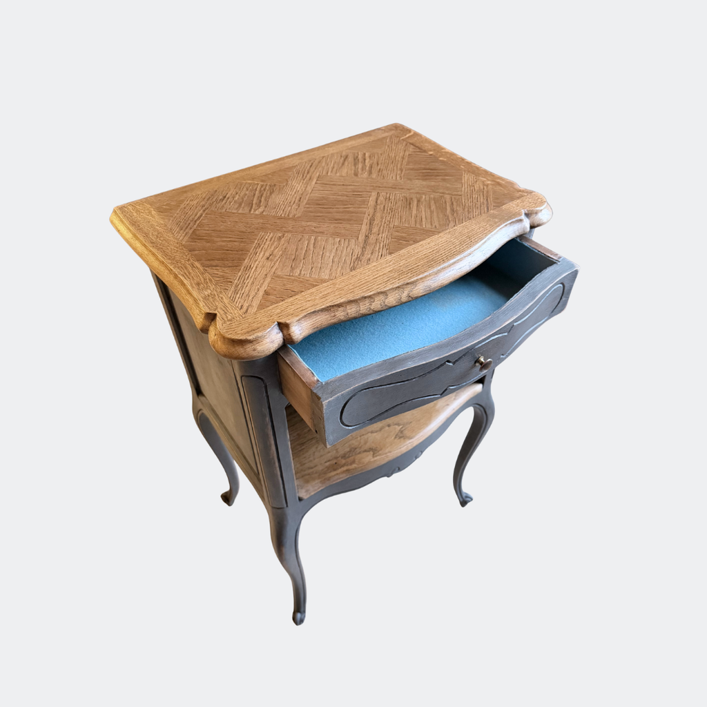 Pair of Vintage French Oak Bedside Tables