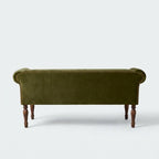 Handcrafted Velvet Sofa Bench – Moss