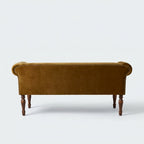 Handcrafted Velvet Sofa Bench – Camel