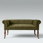 Handcrafted Velvet Sofa Bench – Camel