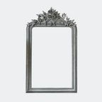 Large Ornate Wall Mirror with Decorative Floral Crown